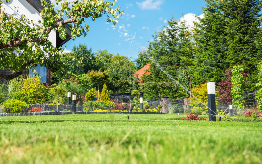summer landscaping lawn irrigation